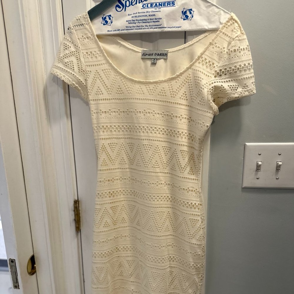 Cream colored dress in Medium